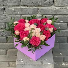 Цветочная композиция из Розы в коробке в Кендже-Кулаке