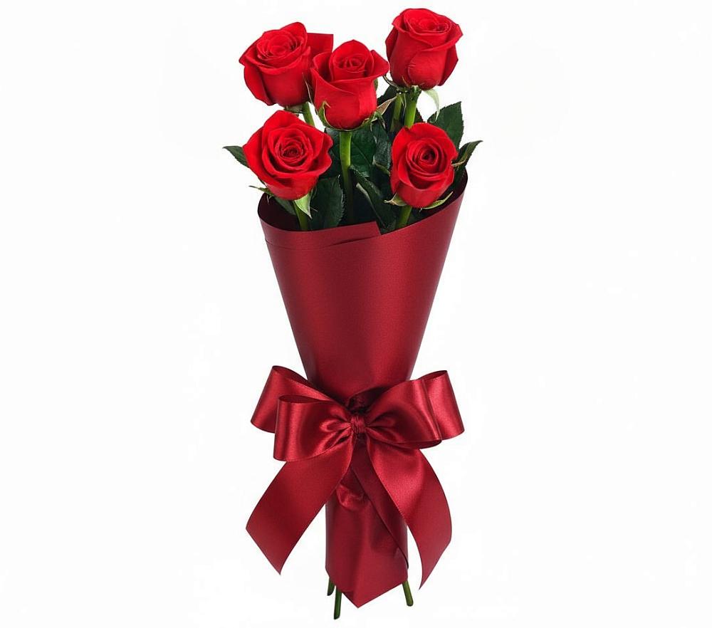 Букет 5 Красных роз Эдлесс Лав в Кендже-Кулаке