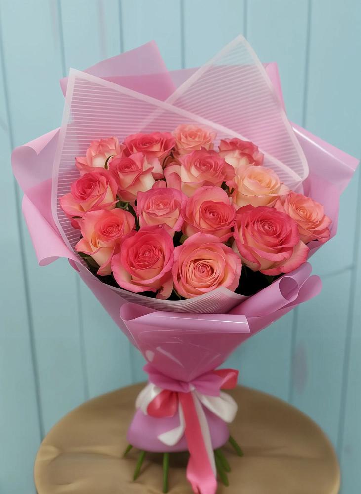 Букет 15 Розовых роз Равель в Кендже-Кулаке