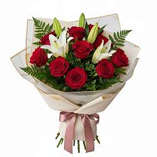 Букет цветов из:  Лилии и Розы в Кендже-Кулаке