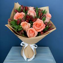Букет цветов из:  Розы и Альстромерии в Кендже-Кулаке