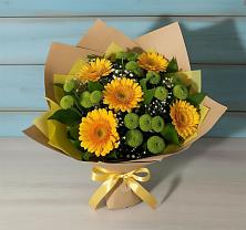 Букет цветов из:  Герберы и Хризантемы в Кендже-Кулаке