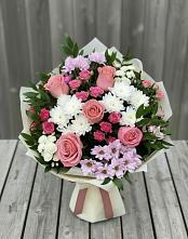 Букет цветов из:  Альстромерии, Гвоздики, Розы и Хризантемы #REPLACE_PRED# Кендже-Кулаке