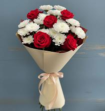 Букет цветов из:  Розы и Хризантемы в Кендже-Кулаке
