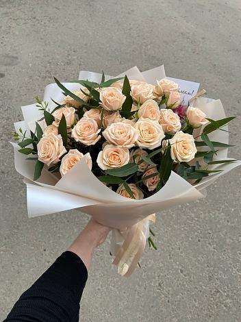 Букет Кремовые розы Латте в Кендже-Кулаке
