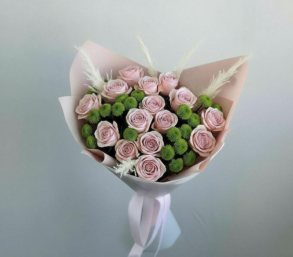 Букет цветов из: Розы и Хризантемы в Кендже-Кулаке