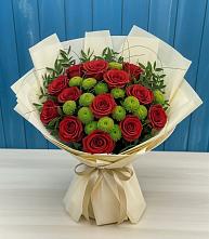 Букет цветов из:  Розы и Хризантемы #REPLACE_PRED# Кендже-Кулаке