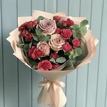 Букет цветов из:  Гвоздики и Розы в Кендже-Кулаке