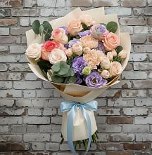 Букет цветов из:  Розы, Лизиантусы и Гвоздики в Кендже-Кулаке