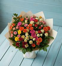 Букет Микс из разноцветных кустовых роз #REPLACE_PRED# Кендже-Кулаке