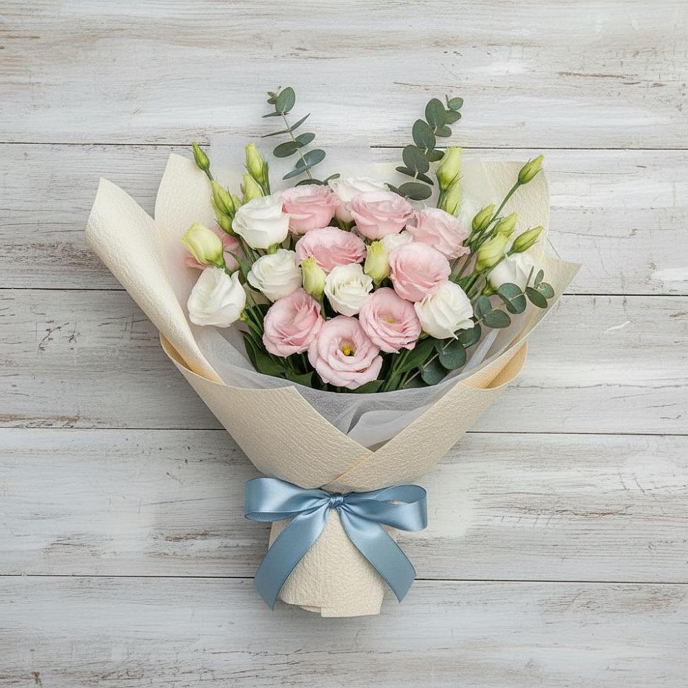 Букет цветов из: Лизиантусы в Кендже-Кулаке